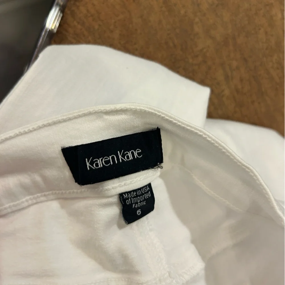 KAREN KANE - Lifestyle white Basks Slim Wide Leg NWT